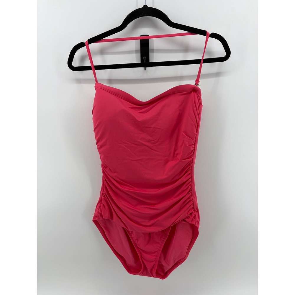 Tommy Bahama, Mare Pink Bandeau One Piece Swimsuit, Women 10, Pre-Owned, 1163